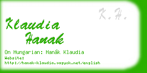 klaudia hanak business card